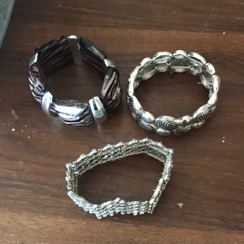 Set of three fashion bracelets